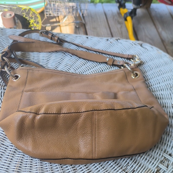 Henri Bendel Tan Leather Shoulder Bag - Picture 1 of 6